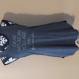 Ladies Old Navy Active GoDry Semi fitted Gray tank with white/silver quo…